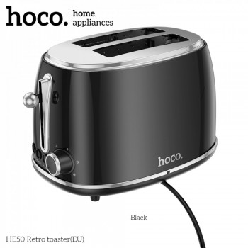 Тостер Hoco HE50, чорний, 2 слоти, регулювання підсмажування