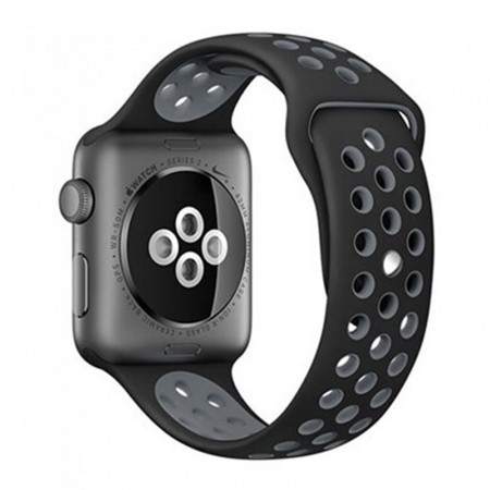 Ремешок для Apple Watch Nike Sport 38/40/41 мм, черно-серый