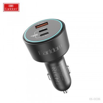 Автомобильное зарядное устройство Earldom ES-CC35 2.4A 1USB 2 Type-C