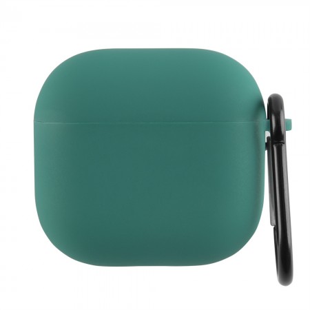 Чохол для AirPods Pro 3 no brand мікрофібра карабін темно-зелений