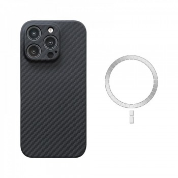 Защитный чехол для iPhone 15 Pro Cygnett Kevlar с MagSafe, черный