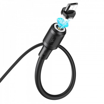 Магнітний кабель USB - Micro USB Hoco X52, 2.4A, 1м, чорний