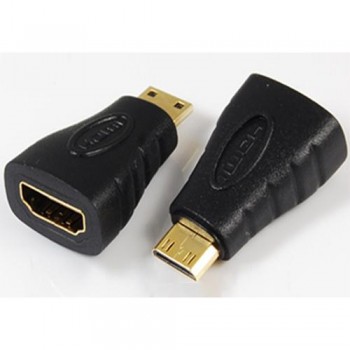 Адаптер HDMI мама на Mini HDMI мама no brand компактный пластиковый корпус