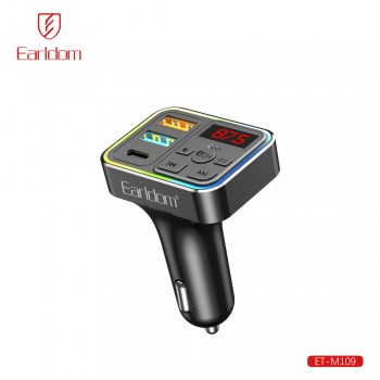 FM-модулятор Earldom ET-M109 3.1A 2USB Type-C авто зарядка MP3 плеєр