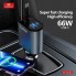 Автомобильное зарядное устройство Earldom ES-CC38 2.4A 1USB 1Type-C с дисплеем