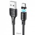 Магнітний кабель USB - Micro USB Hoco X52, 2.4A, 1м, чорний