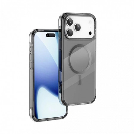 Захисний чохол для iPhone 17 Pro Titanium Case With MagSafe MCC-702, прозорий чорний