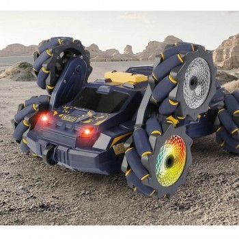 Трюкова іграшка автомобіль амфібія перевертаючийся Berserk Stunt Car JC03PRO, шестиколісний, жовтий