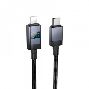Кабель USB C to Lightning Hoco X118, 1м, PD 27W