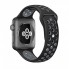 Спортивний ремінець для Apple Watch Nike, 42 мм | 44 мм | 45 мм | 49 мм, колір Midnight Blue & Black, дихаючий матеріал, регульований розмір