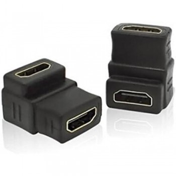 Перехідник HDMI кутовий 90° no brand F-F компактний пластиковий