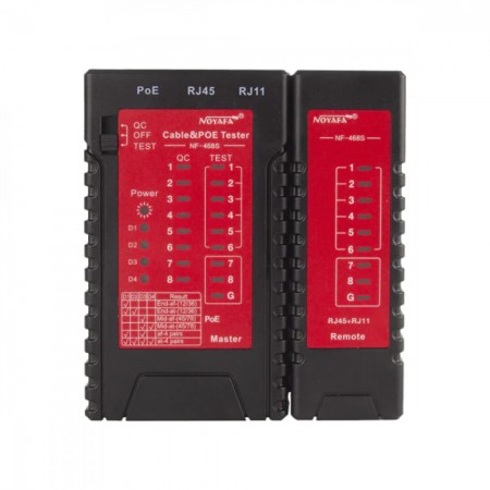 Тестер мережі LAN POE RJ-45 RJ-11, портативний