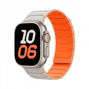 Ремінець Hoco WA39 для Apple Watch 38/40/41 мм двоколірний Starlight & Orange