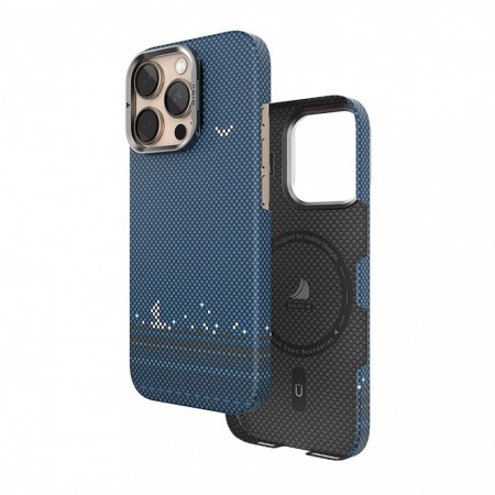 Захисний чохол для iPhone 16 Pro Max Aramid Armor Sailing Case With MagSafe DCC-209, синій