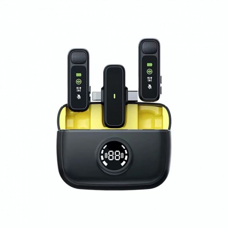 Бездротовий мікрофон WiWU Wi-WM003 для телефону, USB-C + Lightning, з ANC, 300 мАг