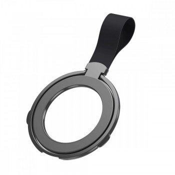 Подставка для телефона no brand Ring With Magsafe черная, магнитная, с ремешком