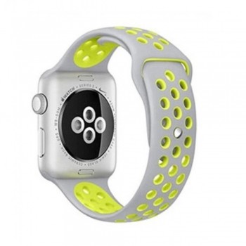 Ремешок для Apple Watch Nike Sport 38/40/41 мм, серый и желтый