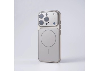 Чохол AG Glass Case MagSafe для iPhone 17 Pro титан захист скло