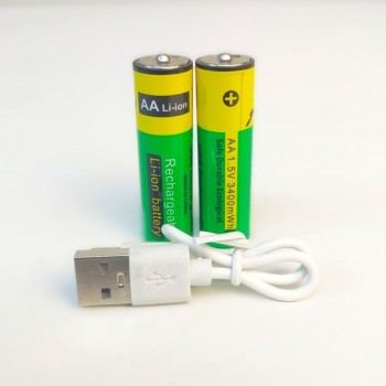 Акумуляторні батарейки Lithium-ion 3400mAh AA-5 з Type-C роз'ємом (2 шт.) Акумуляторні батарейки Lithium-ion 3400mAh AA-5 з Type-C роз'ємом (2 шт.)