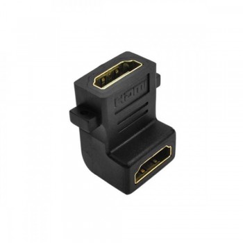 Перехідник HDMI 90° no brand F-F з кріпленнями для монтажу