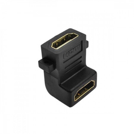 Перехідник HDMI 90° no brand F-F з кріпленнями для монтажу