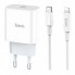 Сетеве зарядне пристрій Hoco C76A Pro 30W PD3.0 з кабелем Type-C на Lightning 1м для швидкої зарядки Apple пристроїв, вбудований захист та надійний дизайн