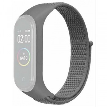 Ремінець нейлоновий для Xiaomi Mi Band 5/6/7, сірий