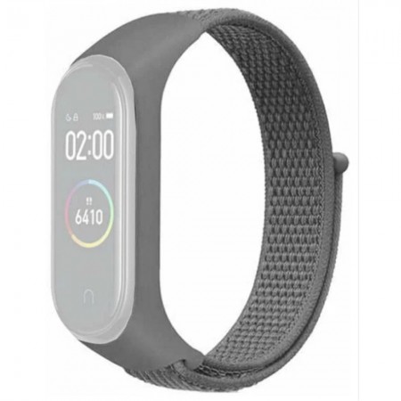 Ремінець нейлоновий для Xiaomi Mi Band 5/6/7, сірий