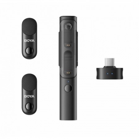 Беспроводной микрофон BOYA Magic-02 4-в-1 AI-шумоподавление до 100 м