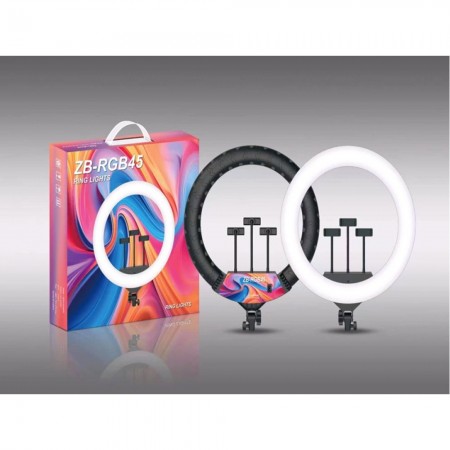 Кільцева LED лампа ZB-RGB45, 45 см, 256 світлодіодів