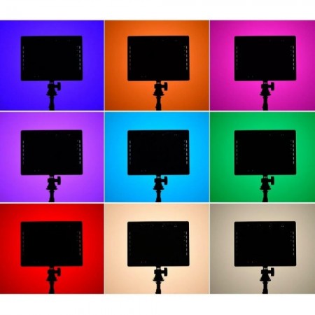 Лампа відеосвітло LED Veron LED-660RGB Veron з RGB підсвіткою та регулюванням яскравості