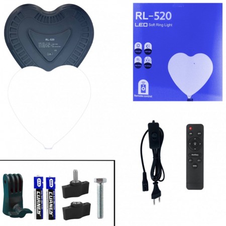 Лампа відеосвітло IOX LED у формі серця RL-520 (40/42)