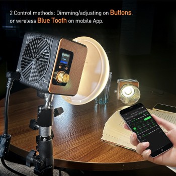 Відеосвітло LED Veron ZE-150Bi 150W, колірна температура 2700-7500K, висока потужність 70000 люкс, високий CRI 95+