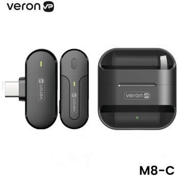 Бездротовий мікрофон Veron M8-C для телефону з USB-C і кейсом зарядки