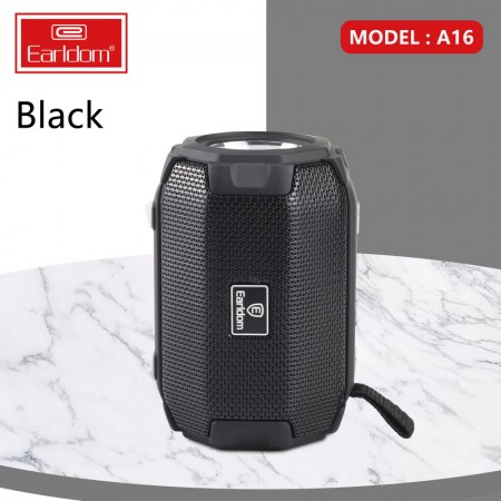Портативна колонка Earldom ET-A16, чорна, 1200 мАг, Bluetooth 5.0