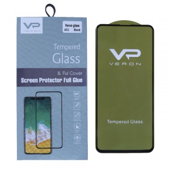 Защитное стекло Veron Slim Full Cover для Samsung A51 (A515), черное