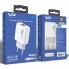 Сетеве зарядне устройство Veron AC62MC | 2.4A | 2 порти USB | Micro USB кабель 1м