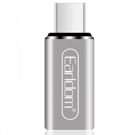Адаптер перехідник USB C to Lightning Earldom ET-TC10, сріблястий