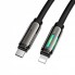 Кабель USB C на Lightning Hoco U136, 1.2 м, 27W PD, чорний