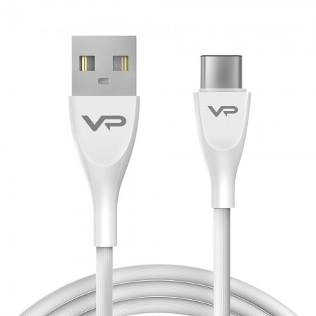 Кабель USB C 3A Veron SC08, 1 м, силіконовий, чорний