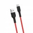 Кабель USB C Hoco U31, 1.2 м, 2.4A, нейлоновая обмотка, поддержка зарядки и передачи данных