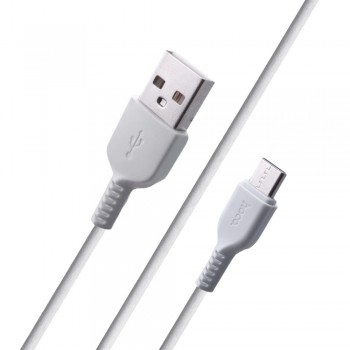 Кабель USB C HOCO X13, 1 м, 2.4A, білий