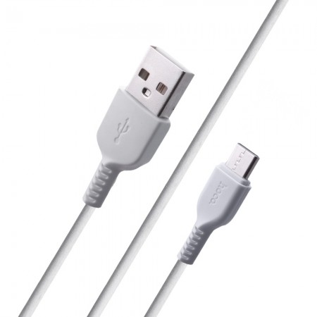 Кабель USB C HOCO X13, 1 м, 2.4A, белый