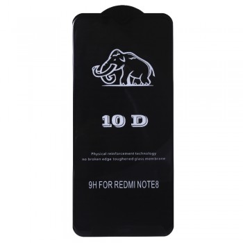 Захисне скло для Xiaomi Redmi Note 8, 10D, чорне