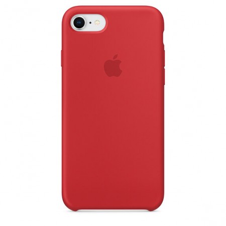 Чехол-накладка Silicone Case для Apple iPhone SE 2022/2020/8/7, Red (красный)