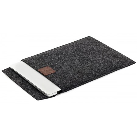 Чохол для ноутбука Gmakin для MacBook Pro 15, повсть + екошкіра, на липучці, темно-сірий