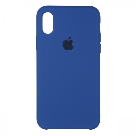 Чехол-накладка Silicone Case для Apple iPhone XS Max, Delft Blue (синий)
