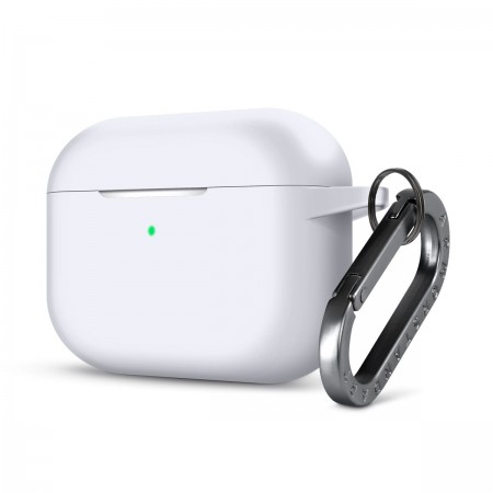 Силіконовий чохол для навушників Apple Airpods Pro ArmorStandart Hang Case з карабіном, білий