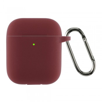 Ультратонкий силіконовий чохол ArmorStandart Ultrathin Silicone Case With Hook для Apple AirPods 2, бордовий Ультратонкий силіконовий чохол ArmorStandart Ultrathin Silicone Case With Hook для Apple AirPods 2, бордовий