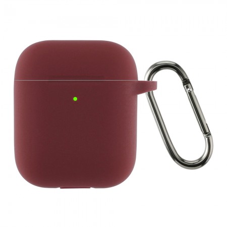 Ультратонкий силіконовий чохол ArmorStandart Ultrathin Silicone Case With Hook для Apple AirPods 2, бордовий